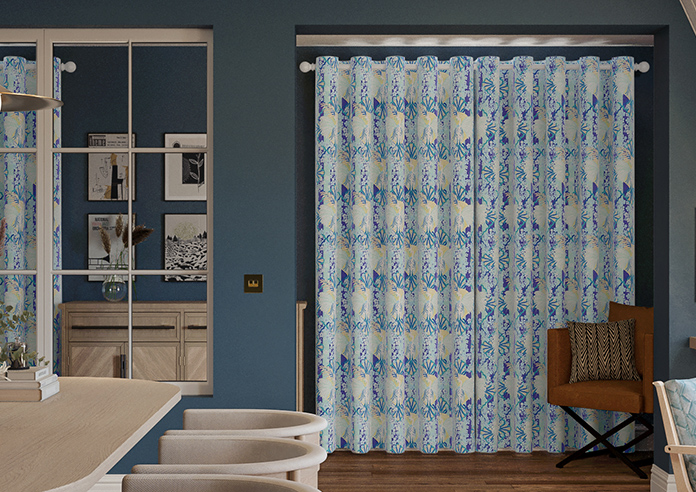 Faded Glamour, China Blue Stripe - Made To Measure Curtains - Image 7